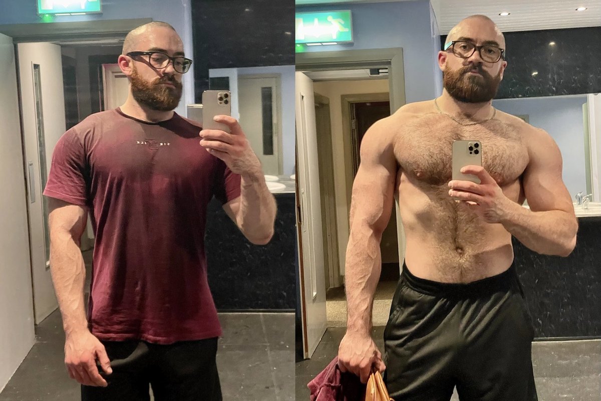 Safe to say this t-shirt needed wrung out by the time I was done. 

 It’s sweaty work trying to be a big boy 💦