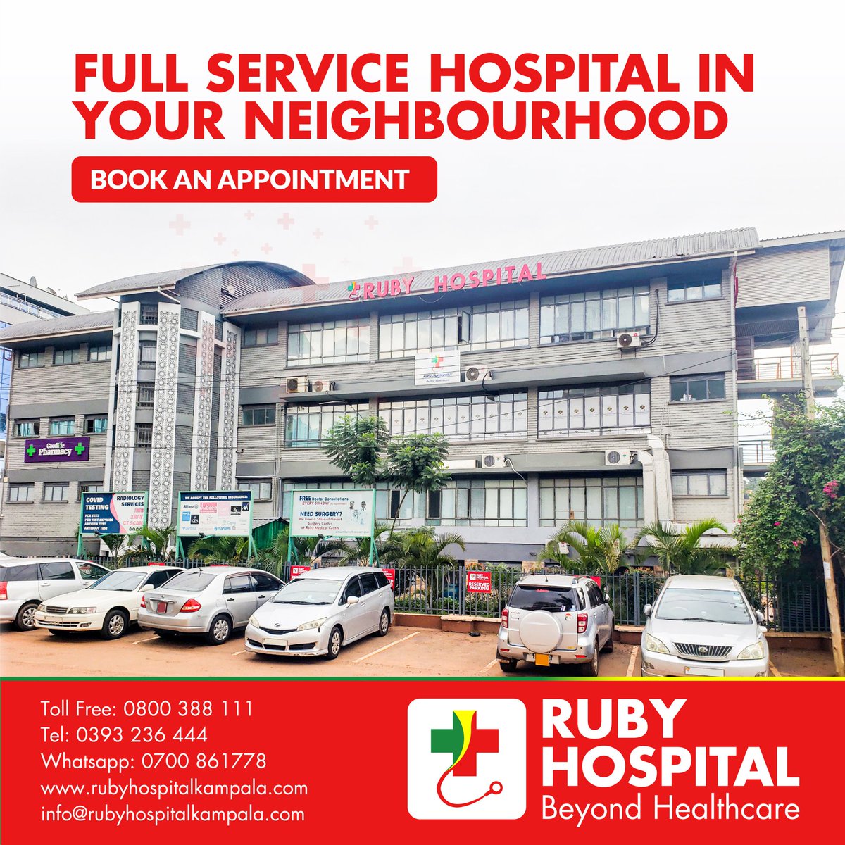RubyhospitalUg's tweet image. We are a full Service Hospital located along Lugogo bypass road opposite ISBAT University.

#RubyMedicalCenter
#RubyHospital
#BeyondHealthcare