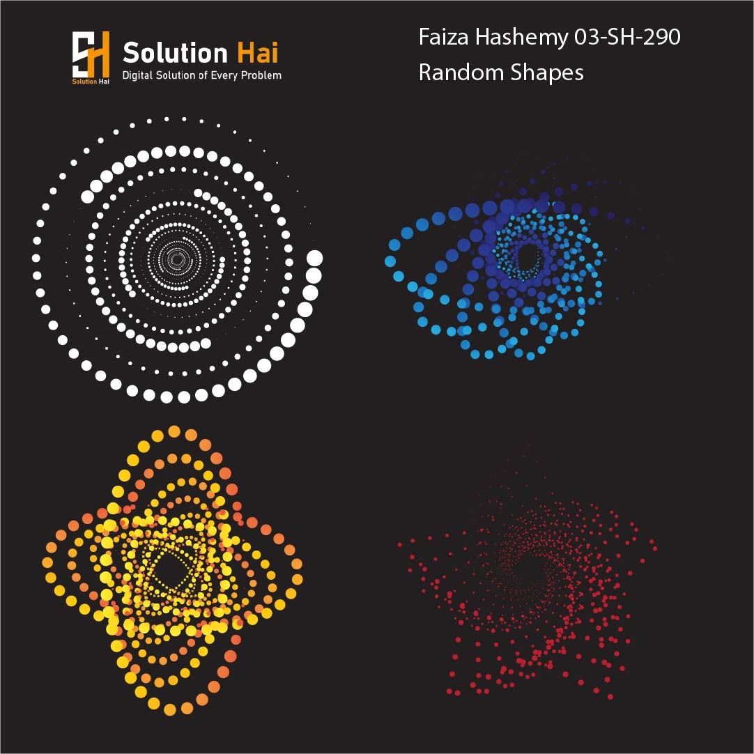 FaizaHashemy's tweet photo. Random shapes #solutionhai #Illustrator #graphicdesign #shapetool #blendtool https://t.co/cn5m8nzI8W