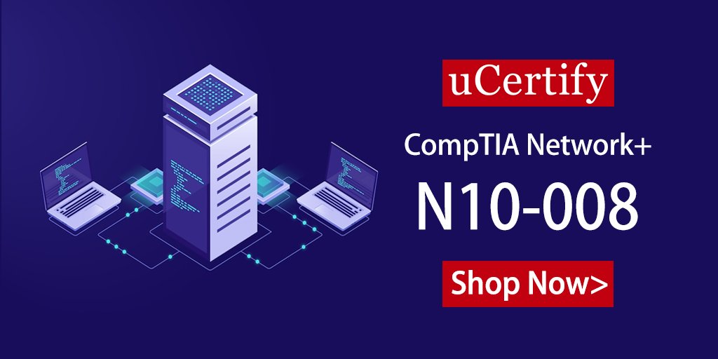 uCertify's tweet photo. Learn the fundamental principles of installing, configuring, and troubleshooting network technologies that help you to progress in a career in network administration with uCertify CompTIA Newtwork+ N10-008 course: https://t.co/QE473P3iWl
#CompTIA #networking #uCertify https://t.co/rM3gSRqKGA