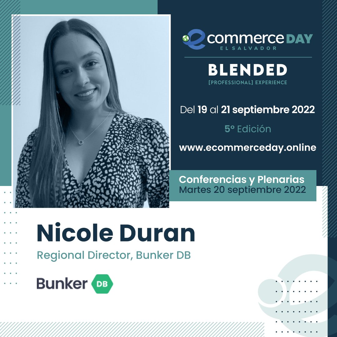 eCommerceDay's tweet photo. ATENCIÓN AL CLIENTE, UX Y MARKETING 360°: Consejos prácticos y todo lo que necesitas saber para atraer usuarios a tu sitio web. Uso de la nube para agilizar marketing.

Nicole Duran, Regional Commercial Director @Bunker_DB

📲 ¡Inscríbete ahora! https://t.co/bD4xVe5rqH

#eDaySV https://t.co/9xPMtk9Qi7