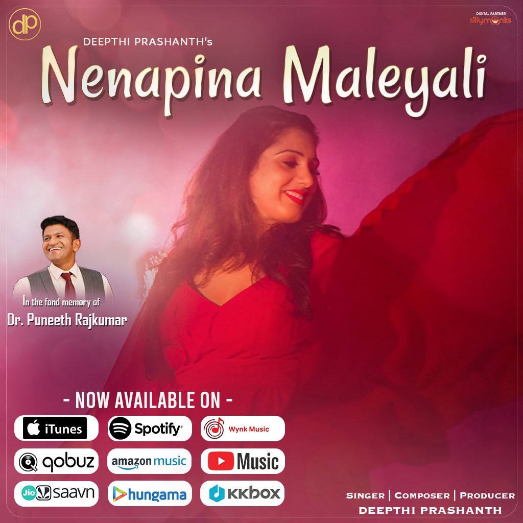 DeepthiPrashan1's tweet photo. Now listen to Nenapina Maleyali on your favourite streaming platform

#deepthiprashanth #nenapinamaleyali #newvideosong #puneethrajkumar #youtubechannel #kannadasongs #indiemusic #musicvideo #appu #appufans #fondmemory #kannadaindie #trending #explorepage #music #musician #singer https://t.co/NShBDV0Pyi