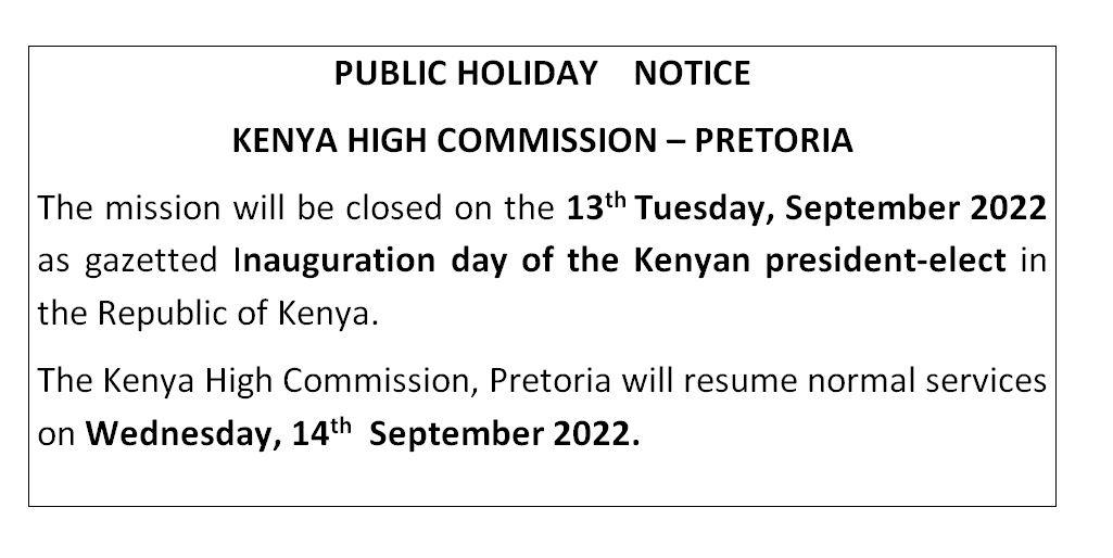 Kenya_Pretoria's tweet photo. Important notice!!! https://t.co/okfhjAY3IW