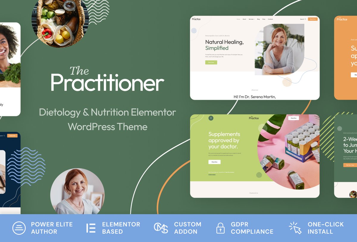 dev_cmsmasters's tweet photo. Doctor and Medical WordPress Theme - The Practitioner.
https://t.co/pgkcuT6JEo
View Live Demo
https://t.co/RH5ma0iGVl
Buy Now The Practitioner WordPress Theme just for $59.
#cmsmasters #wordpress #websitedesign #elementor #themeforest #medical #doctor #nutrition #dietitian https://t.co/Gma1B91JNM