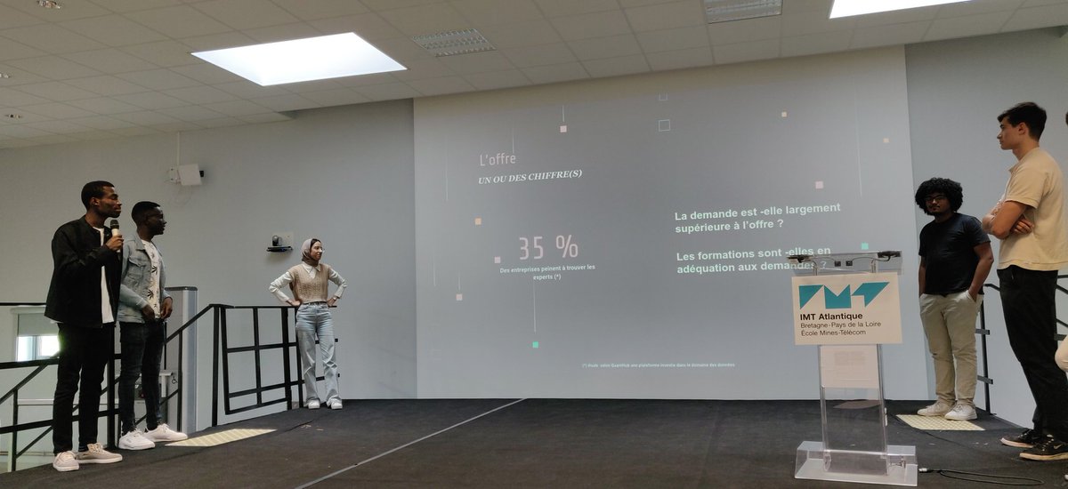 CecileBothorel's tweet photo. C'est parti pour la TAF #DataScience à @IMTAtlantique. Première activité de team building : une recherche le marché de la Data Science en France. Un bel avenir pour nos diplômés 😉 https://t.co/dC6uU60kAI