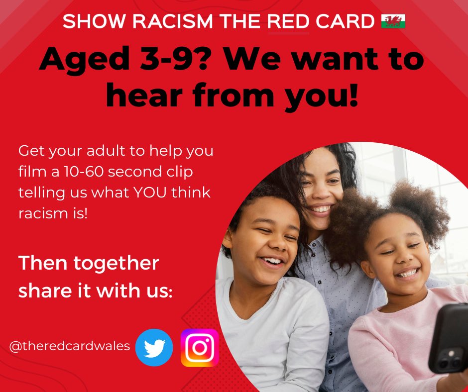 theredcardwales's tweet photo. 🔊 Parents of independent thinkers, budding activists &amp; children who love to talk! We want to hear from YOU!

Send us a short clip of your child telling us what they think racism is?

The best ones will feature in our virtual assembly for #WRD22. Share on social media and tag us! https://t.co/78b21rwoJf