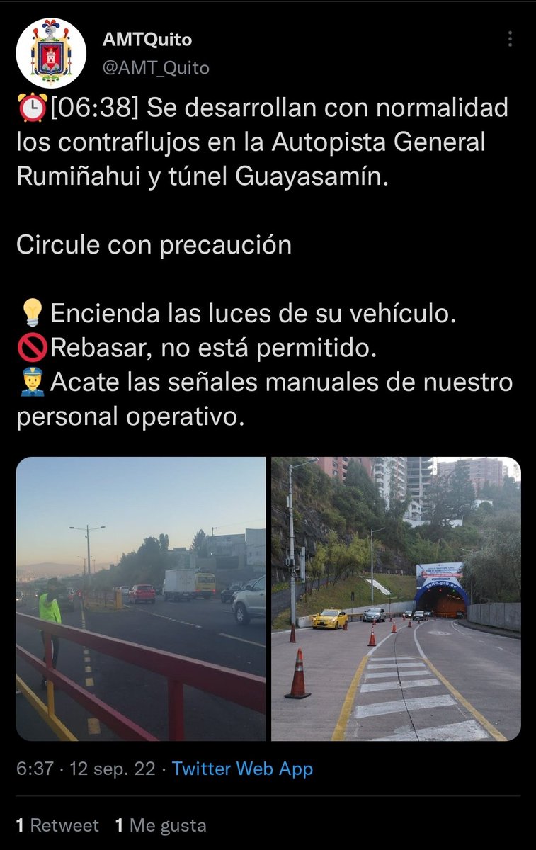 DamienKientz's tweet photo. ¿Cómo también será esa coordinación dentro del @MunicipioQuito?
La @AMT_Quito mantiene el contraflujo del túnel Guayasamín, mientras @ObrasQuito anuncia que la ruta alternativa de bus Floresta-Cumbayá será por el Túnel Guayasamín.
¿Qué mismo señores?
¡Pónganse serios! https://t.co/VgMJzgt33k