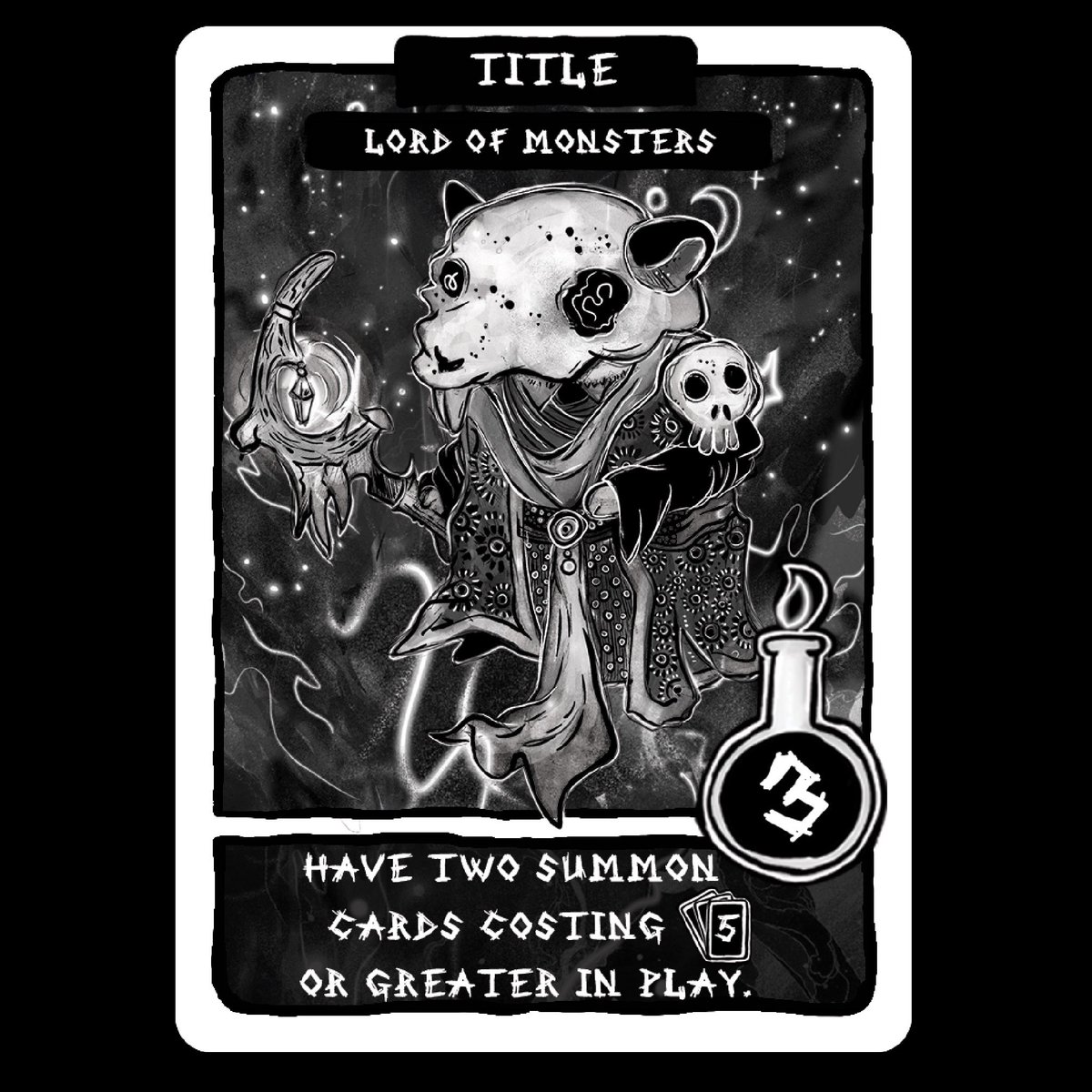 excited to reveal another stretch goal!! This time it's a title card, bringing the number of title cards up to 8!! Title cards provide extra points to the first player to achieve their condition. Three (of the now 8) title cards are randomly revealed before each game