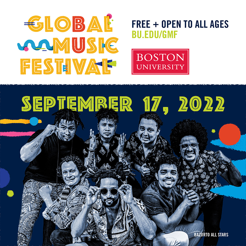 MUSETHBU's tweet photo. Join BU this Saturday for the 5th Annual BU Global Music Festival on Sept. 17th. It’s a FREE, All-day event featuring international artists, a global bazaar, and educational workshops. Register now: https://t.co/8aPSUCgtbN https://t.co/ayH8OuoPdV