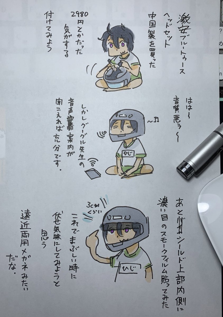 ヘルメットいじり 