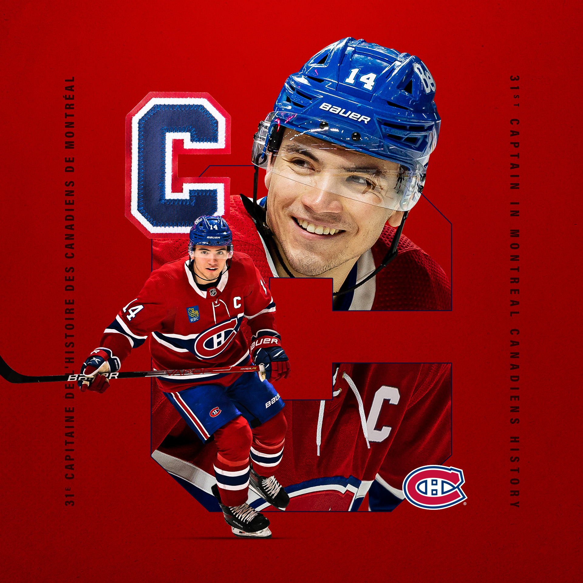 Download Nick Suzuki Montreal Canadiens NHL Team Poster Wallpaper