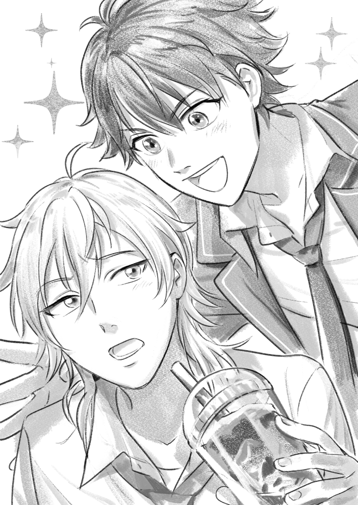 > 初めてリクエスト企画に参加させていただくのですが、もしよろしければあんさんぶるスターズ!!の羽風薫くんか守沢千秋くんを描いていただけないでしょうか。… https://t.co/E5ptvSKufE
千秋くん推しの姪ちゃん(大)チェック通ったので自信があります!