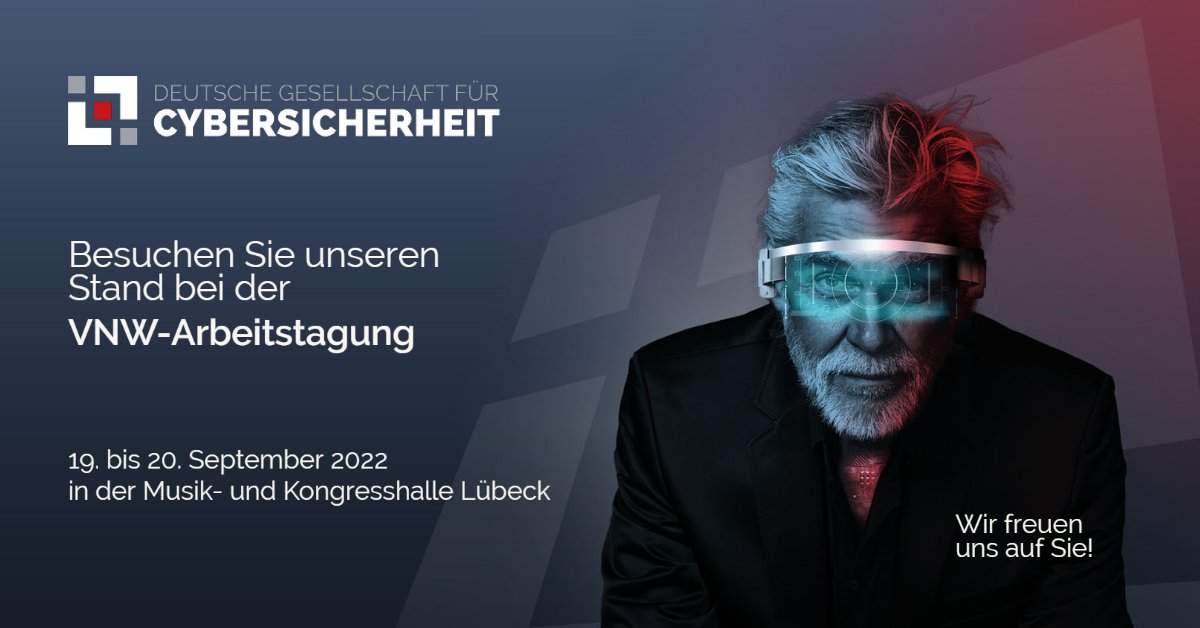 DGC_fl's tweet photo. Am 19. und 20. September 2022 findet die diesjährige VNW-Arbeitstagung in Lübeck statt 📅. Wir werden hier mit einem kleinen Messestand vertreten sein und Ihre Fragen rund um das Thema Cyber Security beantworten. Wir freuen uns auf den persönlichen Austausch mit Ihnen! 
#DGC #VNW https://t.co/K4OdEtxhXy