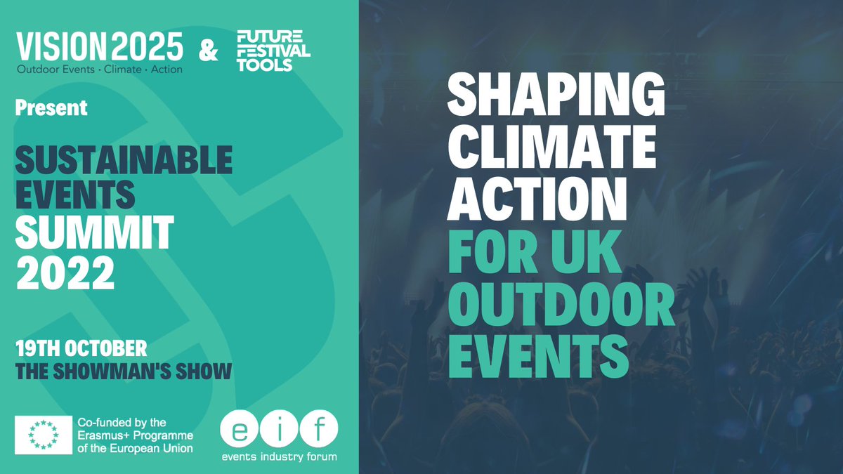 Announcing the latest on programme + speakers at #SustainableEventsSummit Oct 19 <a href="/TheShowmansShow/">The Showman's Show - The Outdoor Events Exhibition</a>. With <a href="/fft_eu/">Future Festival Tools</a>, <a href="/resourcefutures/">Resource Futures</a>, @AJCorner, <a href="/JuliesBicycle/">Julie's Bicycle</a>, <a href="/brownfoxcomms/">Brown Fox Comms</a>, <a href="/AIF_UK/">AIF</a>, <a href="/CJ_Consultant/">Chris Johnson</a>, <a href="/LizWarwick/">Liz</a>, <a href="/FRfestivals/">Festival Republic</a>: Find out more and register👉vision2025.org.uk/vision-2025-re…