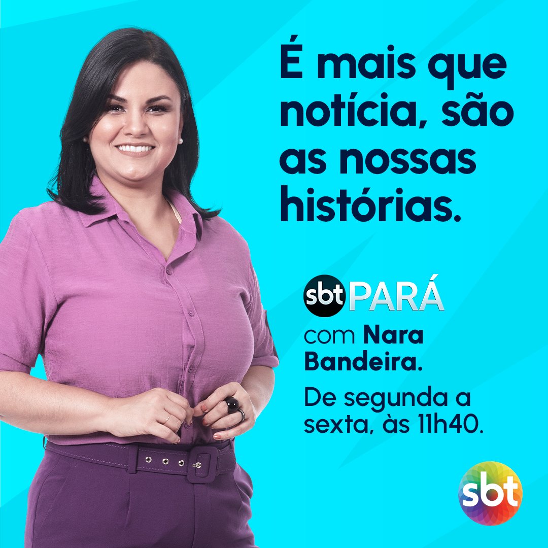 SBT_PARA's tweet photo. SBT Pará com Nara Bandeira, de segunda a sexta, às 11h40.
É mais que notícia, as nossas histórias.
Vem com a gente!

#sbt #sbtpara #jornalismo #belem https://t.co/UExnKN7P2m