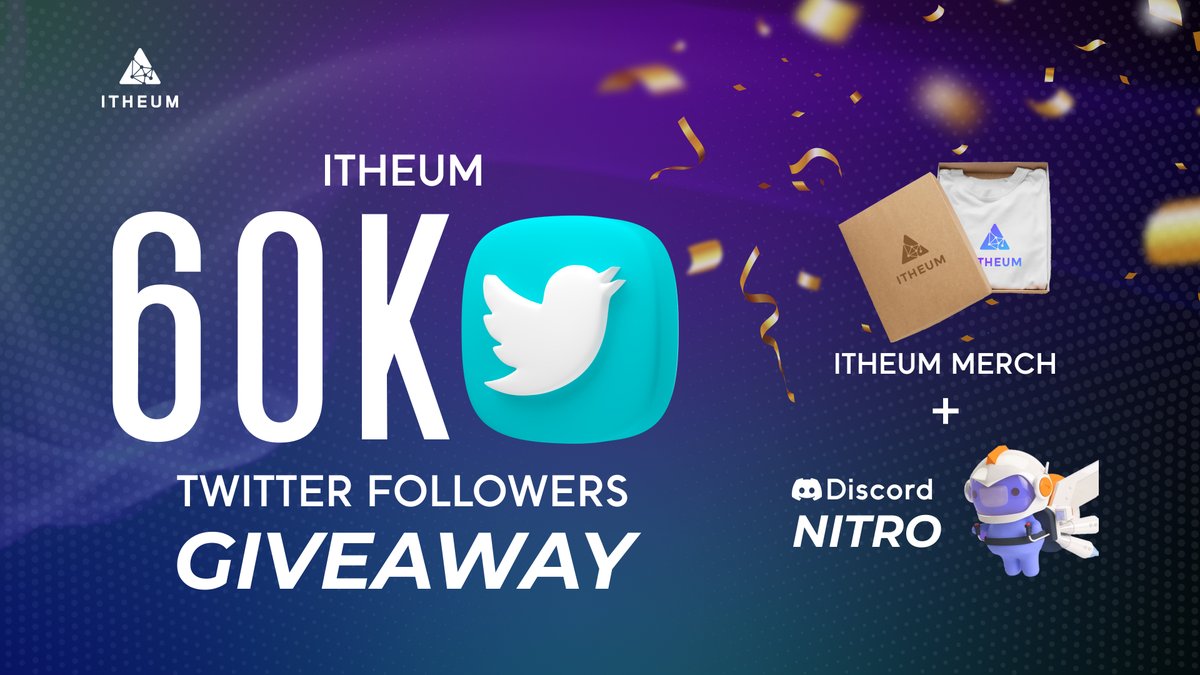 itheum's tweet photo. 🎉60K Followers #Giveaway ! 🎉 

We are giving exclusive Itheum Merchandise &amp; Discord Nitro to 3 lucky winners! 😎 
 
For your chance to Win👇 
 
✅ Follow @itheum  
🫂Join our Discord 👉https://t.co/QAGE5ZZtoD 
😆Tag 2 Friends in the comments
🙌 Like &amp; RT 

Good Luck! 🔥✨ https://t.co/wToNIjgnJI