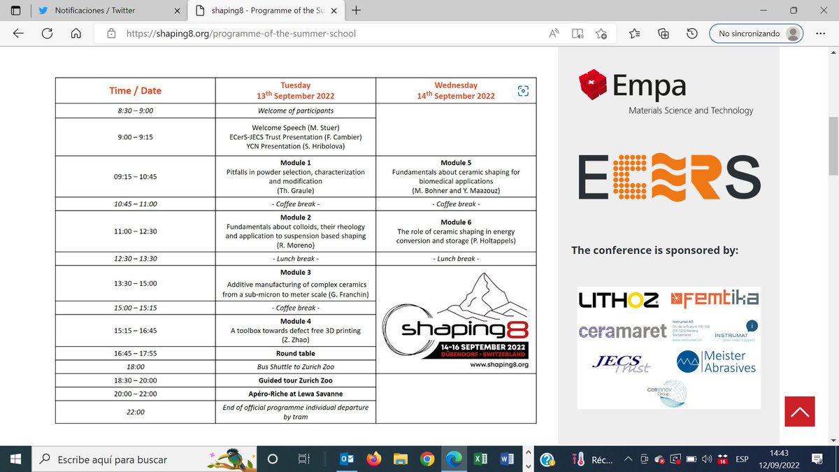 Rodrigo_ICV's tweet photo. Already in Dübendorf. Tomorrow, we start with Summer School before the #Shaping8 conference organized by #empa. It sounds excellent!!! https://t.co/bPqFNXVSQ7