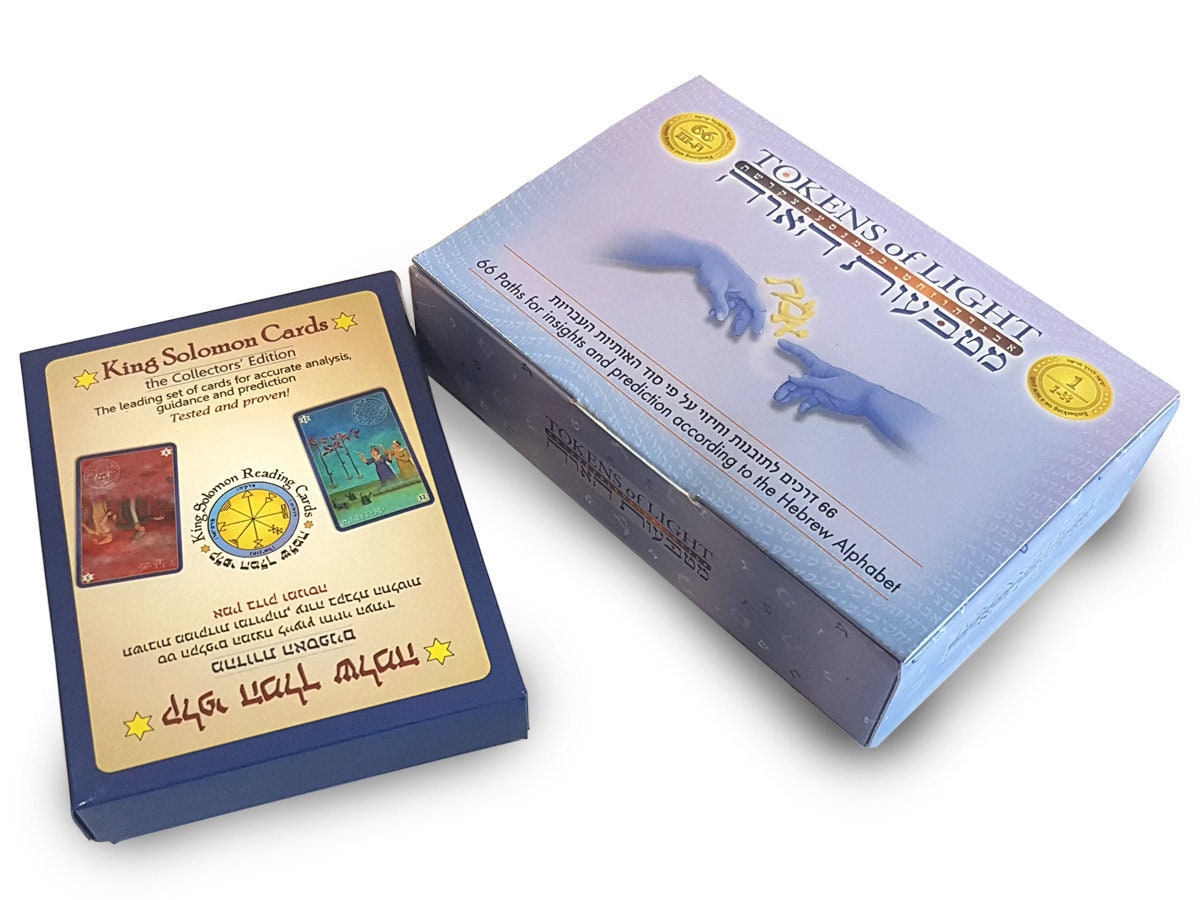 orna_ben's tweet photo. Buy 2-card combinations and save! The King Solomon cards - collectors edition - Plus the Tokens of Light for only 54.30 - save 6 USD https://t.co/VAtvK4GOK1 #KabbalahInsights #divination #Etsy shop #metaphysical #guidance_cards #MessageCards https://t.co/ScPu3l8vaA