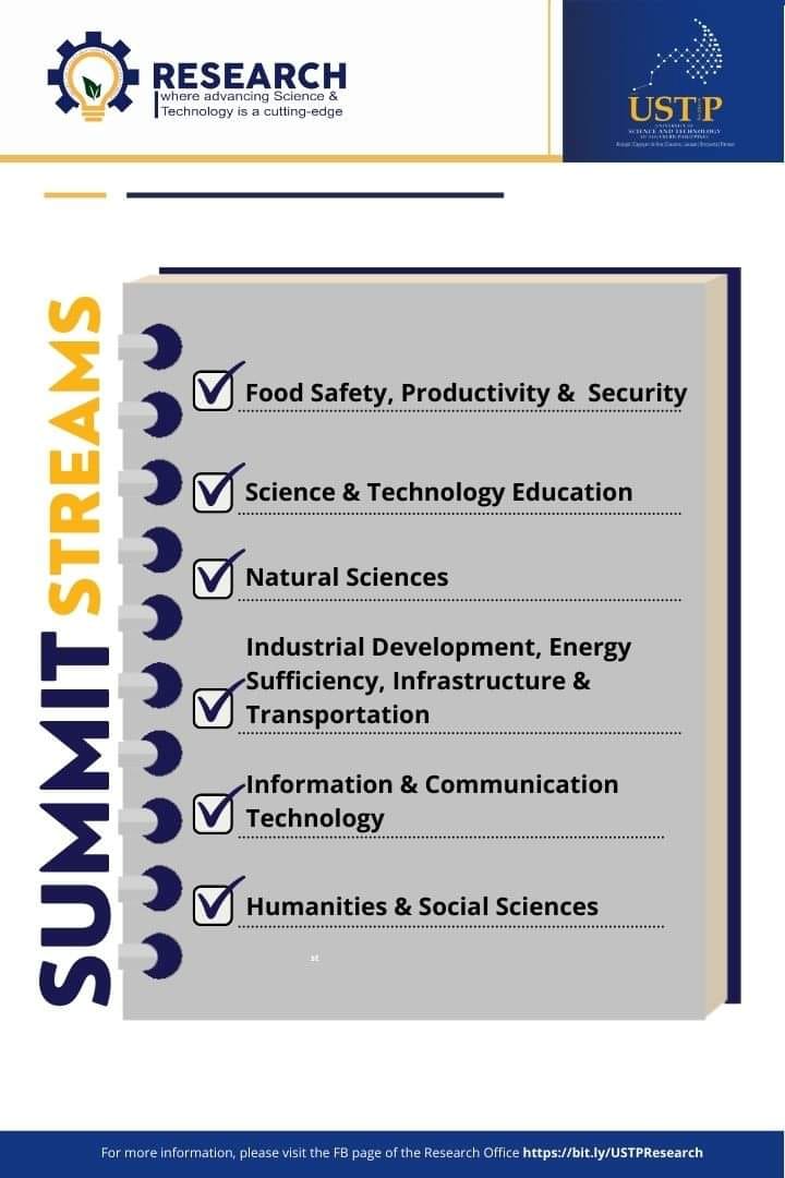 USTP_SCSM's tweet photo. Dear Colleagues:
USTP is holding another SYSTEM-WIDE RESEARCH SUMMIT on September 22-23, 2022 in hybrid mode (mostly f2f). 

We look forward to your submissions via online. Please send in your Abstract thru this link: https://t.co/XVcDgQ2Po3 https://t.co/oTOVUsn5OG