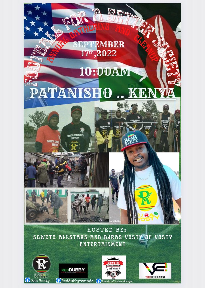 SowetoFc's tweet photo. Staying in clean, conducive and friendly environment is a joy of every human.
Joins us this weekend in what is to be a voluntary Clean_Up session.
The Activity is scheduled to take place in Patanisho Estate in kayole/Soweto,Kenya. From 10:00EAT
ALL ARE WELCOME.. https://t.co/oAKRkq1rd2