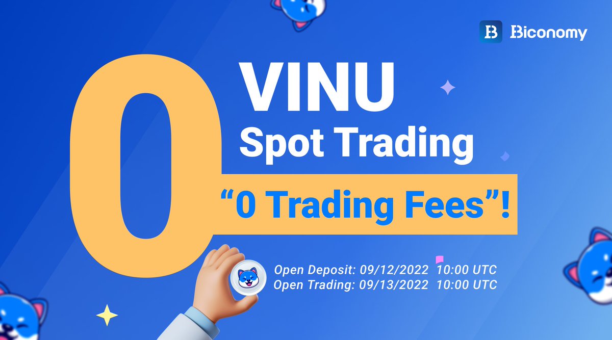 BiconomyCom's tweet photo. #BiconomyExchange happy to list @VitaInuCoin with $VINU token🚀

🏆TOTAL PRIZE 40 Bln $VINU💰
1️⃣Deposit $50 worth of #VINU and the top 100 users will share the prize
2️⃣ Enjoy 0% Trading Fee during activity time
3️⃣RT&amp;Invite 5 your friends

Details: https://t.co/D9TaOqQOpJ https://t.co/Bj0VOQqWoL