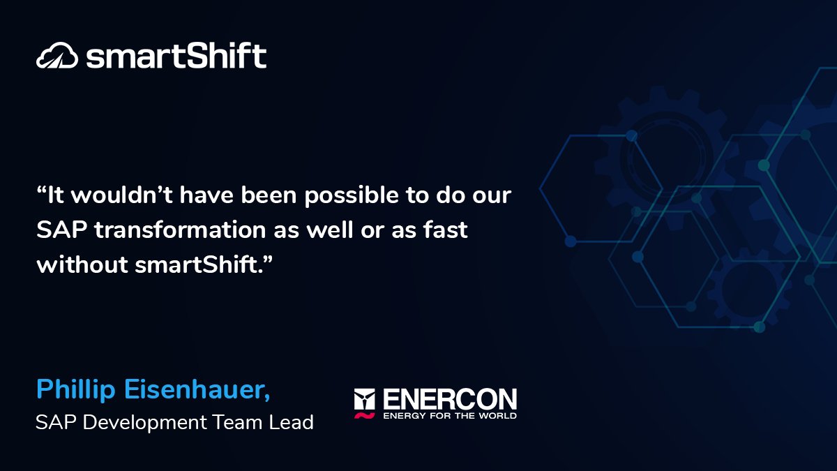 Check out how <a href="/ENERCON_UK/">ENERCON UK</a> partnered with smartShift for an SAP Quality Award-Nominated S/4HANA Conversion!

Read the full #casestudy here:
bit.ly/3BIdHwR 

Want to know more? Schedule a consultation with us now!

#coding #development #automation #quality #sap #s4hana