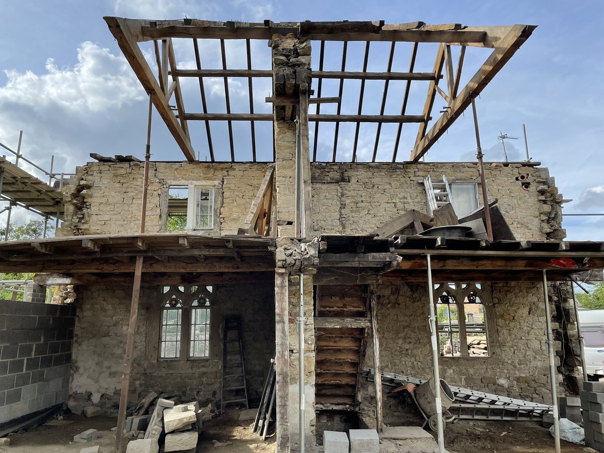 SWhitcher79's tweet photo. Not the stage you really want to be asked to carry out a bat survey! #bat #batsurvey #development #demolished #alittletoolate #bats https://t.co/4y54NycTL1