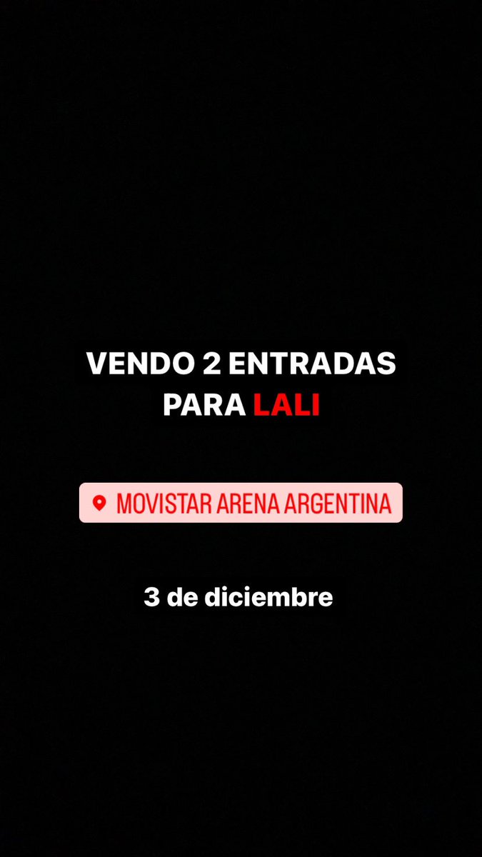 matilderiboldi's tweet photo. #lali #movistararena #entradaslali https://t.co/11TUVnPh4W
