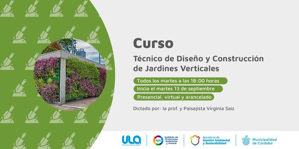 Aprendé todo sobre jardines verticales en este curso imperdible! 🌿🌺
Inscribite acá 👉 linktr.ee/ula.cordoba