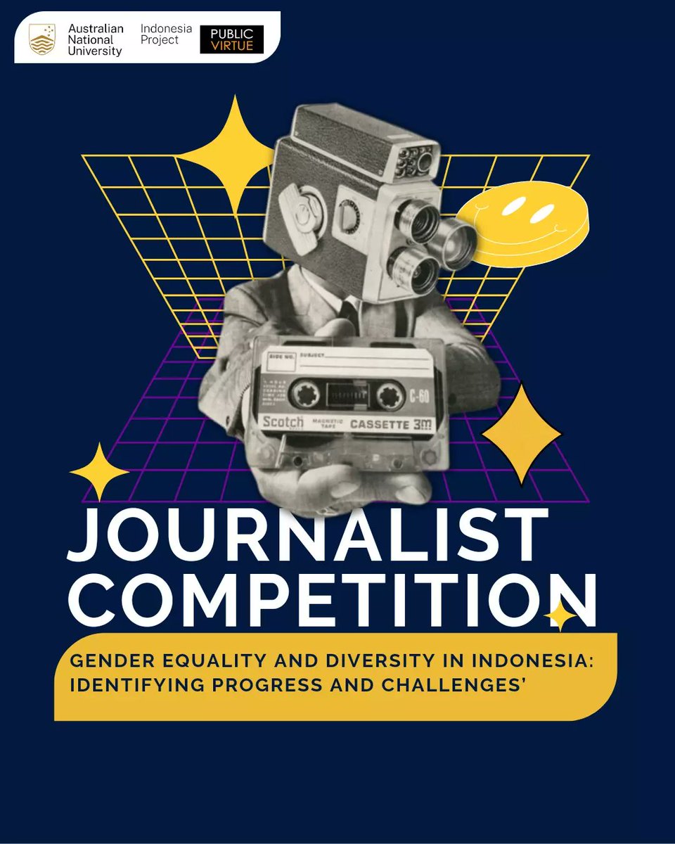 PublicVirtue's tweet photo. Hallo rekan-rekan jurnalis!
Public Virtue Research Institute bersama The ANU Indonesia Project mengundang rekan-rekan jurnalis untuk mengikuti "Journalist Competition" dengan topik "Gender Equality and Diversity in Indonesia: Identifying Progress and Challenges" https://t.co/0WAjeJueBs