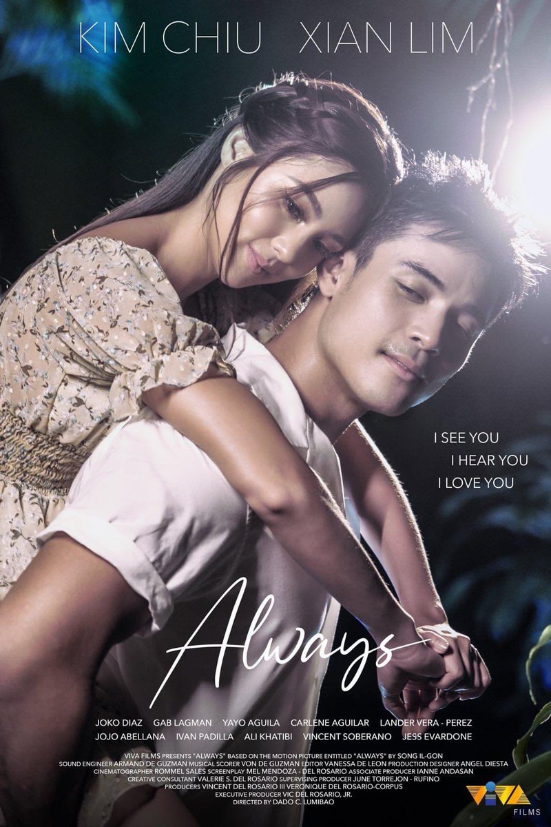 KimChiuOFP's tweet photo. RT RT @kpmlyaoutsidr: Mawala na lahat, 'wag lang ikaw. 

(1/2) The OFFICIAL POSTER of the long-awaited big screen comeback of the BIGGEST LOVETEAM in the industry, Kim Chiu and Xian Lim! Abangan sila sa pelikulang 'ALWAYS' Directed by Dado Lumibao. https://t.co/xbGoMBSgW1