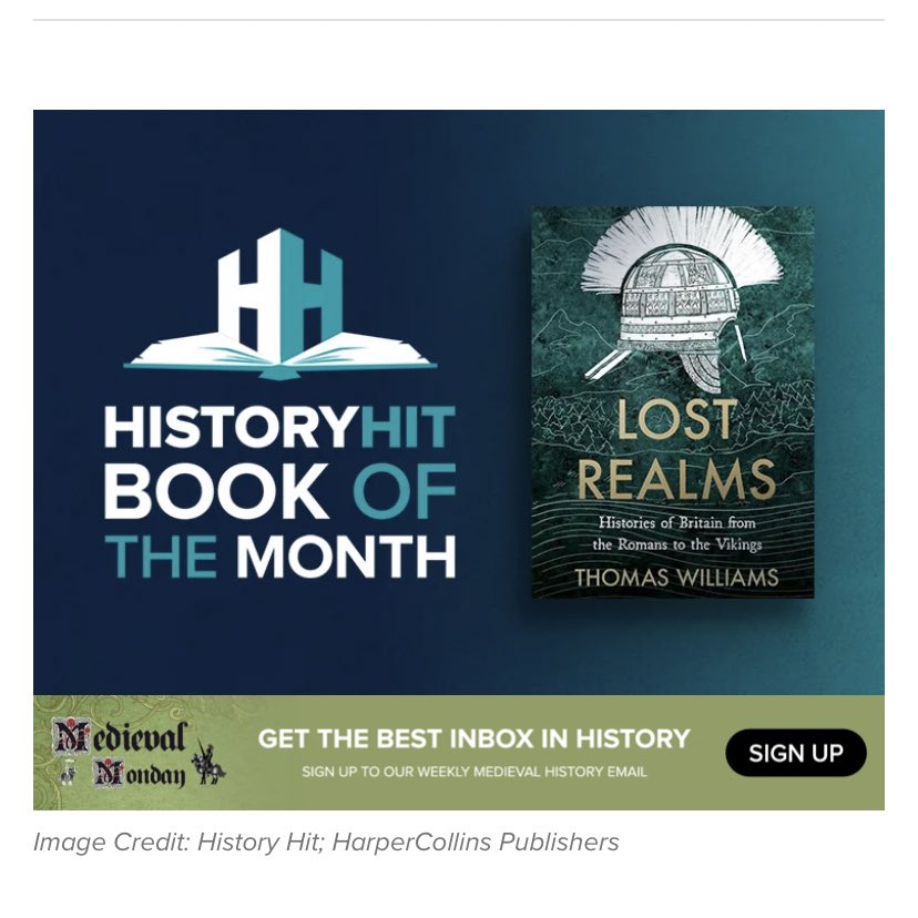 Thrilled that Lost Realms has been chosen as <a href="/HistoryHit/">History Hit💥</a> book of the month for August. #LostRealms
