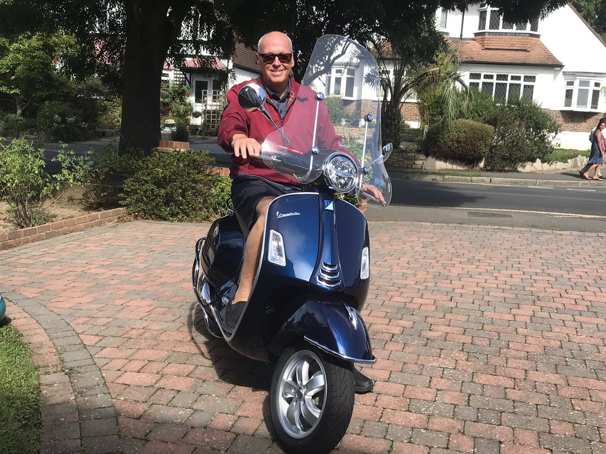 Taken delivery today of my new Vespa 300 GTS ..#Vespa #mods #scooter 🛵😎