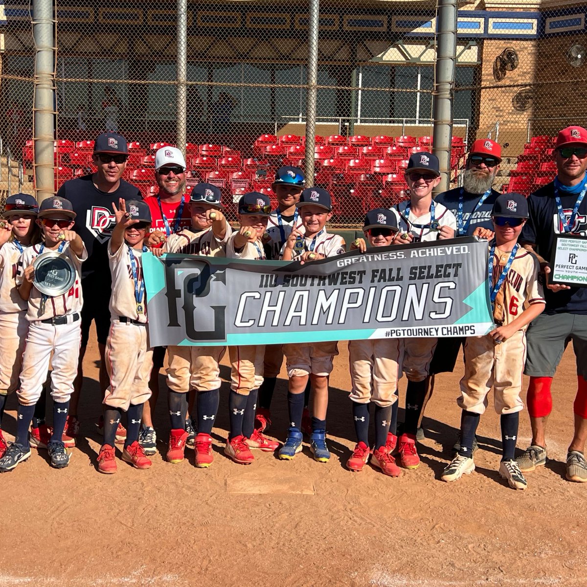PGYouthBB's tweet photo. 2022 11U AA PG Southwest Fall Select Championship

🏆Champions: Diamond Club 11U Young
🥈Finalists: Tucson Toros
🏅MVP: Kaleb Rossiter
🏅MVPitcher: Hudson Haner https://t.co/QulddA3BUb