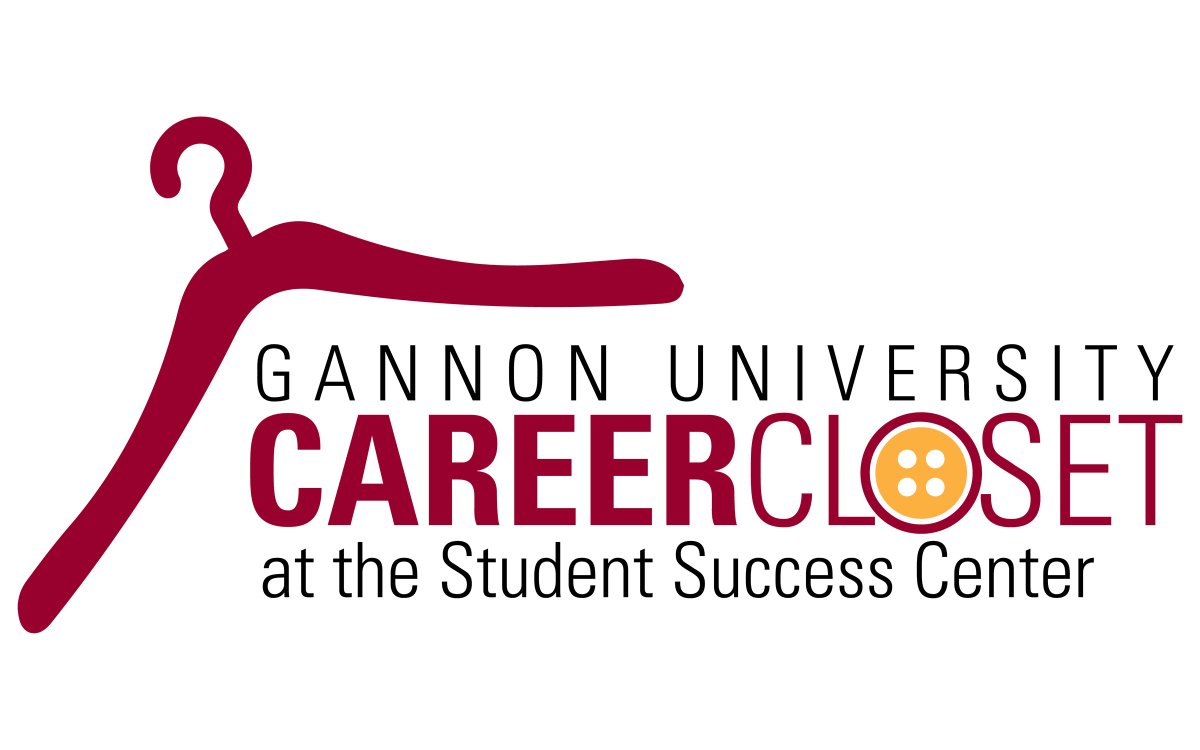 GannonU's tweet photo. The @GannonCareer Closet is a place for all students to access business attire free of charge. Visit the Student Success Center in Palumbo today, 11-2 p.m., as they celebrate their grand opening. https://t.co/Kk2UwFXksm https://t.co/yEG9S9F863