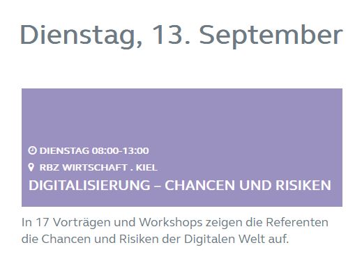 Digitalisierung im Fußball auf der #diwokiel22
Dominic Peitz von <a href="/Holstein_Kiel/">Holstein Kiel</a>
 
Leiter des Nachwuchsleistungszentrums hält einen Vortrag zur Digitalisierung im Fußball. 
Unser Programmablauf
rbz-wirtschaft-kiel.de/digitalisierun…
<a href="/stadt_kiel/">Landeshaupstadt Kiel</a>
 <a href="/diwokiel/">DigitaleWocheKiel</a>