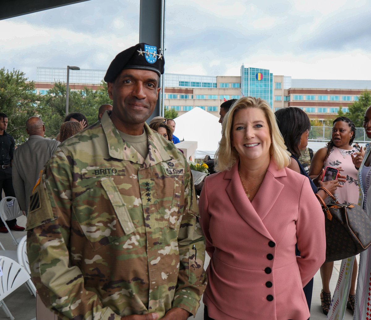 SecArmy's tweet photo. Congrats to GEN Gary Brito on your appointment to 4-star &amp; your assumption of command as the new @TRADOC commander last week. I know firsthand your work ethic, leadership, &amp; dedication to the @USArmy. I look forward to seeing you building the @TRADOC team. #VictoryStartsHere https://t.co/RI6nFg4oKh