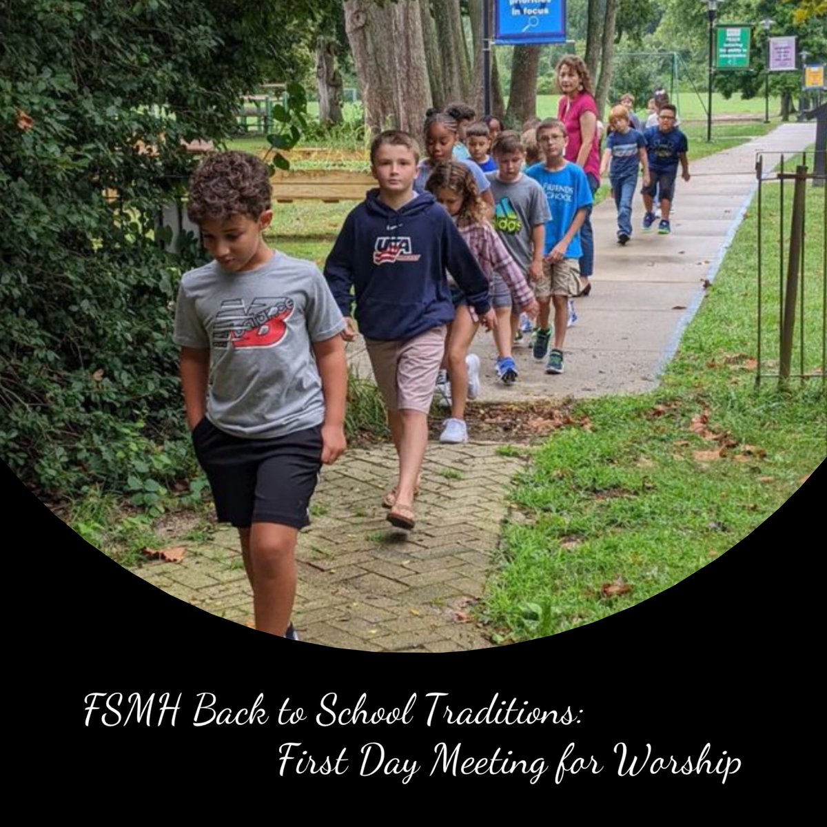 FriendsSchoolMH's tweet photo. One of our FSMH traditions is to gather together for Meeting for Worship on the first day of school. It allows us to renew our connections as we begin our journey of the new school year.  #FSMHTraditions #FSMHBacktoSchool https://t.co/XN2KSjESpz