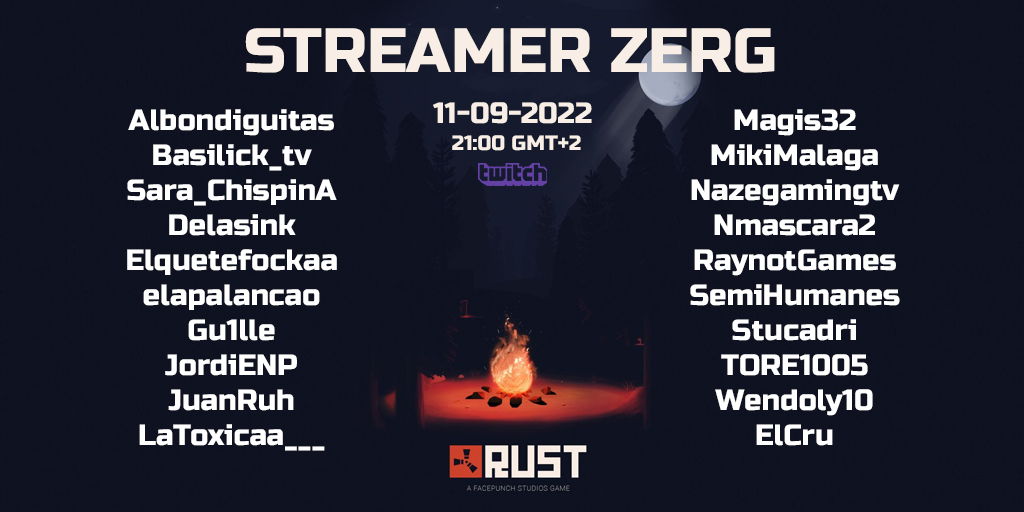 T0RE1005's tweet photo. Hoy wipe de pequeños streamers de RUST 🔥 https://t.co/plOcpDpaqX