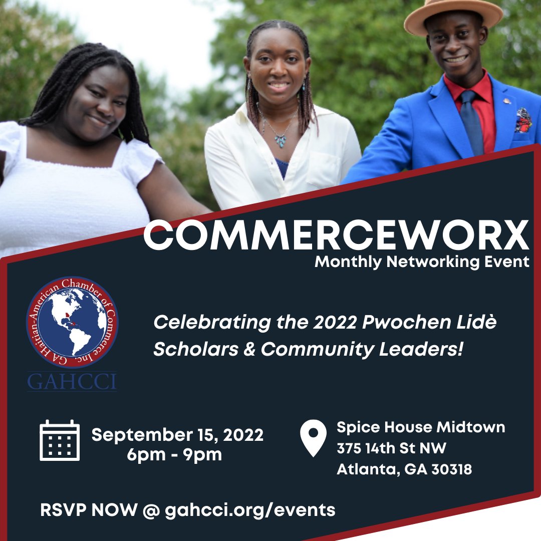 First networking event of the fall! Join us at Spice House Midtown to network and celebrate our 2022 Pwochen Lide scholars and business leaders!  Don't forget to bring your business cards!
 
RSVP Here: gahcci.org/events

#business #entrepreneurship #leadership