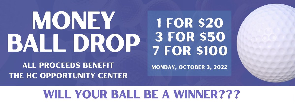 What is better than supporting HCOC and winning $1,000? 🤑

On October 2, whichever ball finds it way into the hole, is the winner!! And we want it to be YOU!

#WinnerWinner #HankinGroup#HCOppoCenter 

Questions? Email Elizabeth.Stentzel@Handi-Crafters.org
