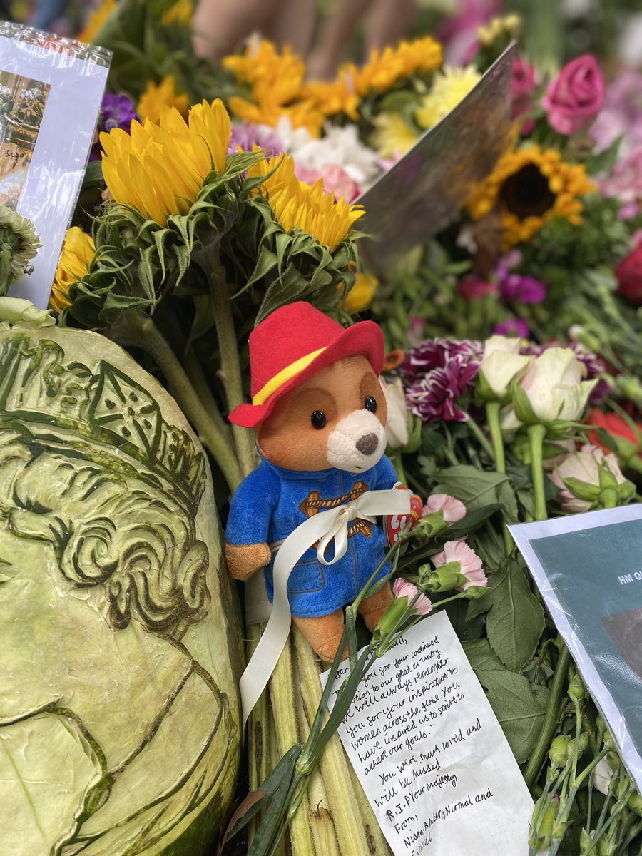 LydiaBilton's tweet photo. Genuinely the most incredible thing I’ve ever seen in my life. Tributes to Her Majesty the Queen at Green Park https://t.co/1LDqTF1BFf