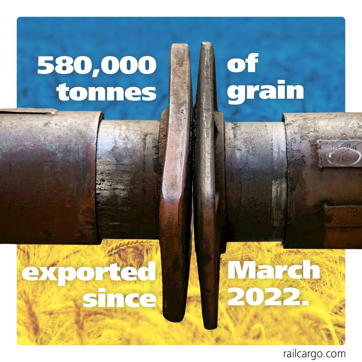 ClemensFoerst's tweet photo. #UkraineTransFER 🌾 Since the maritime blockade, rail transport of #grain from #Ukraine has been on the rise. From March to the end of August, we transported 580,000 tonnes of grain out of Ukraine.
Read more: https://t.co/6JUwUPWQL1
@unsereOEBB #RailCargoGroup https://t.co/6YUZMP5BDU
