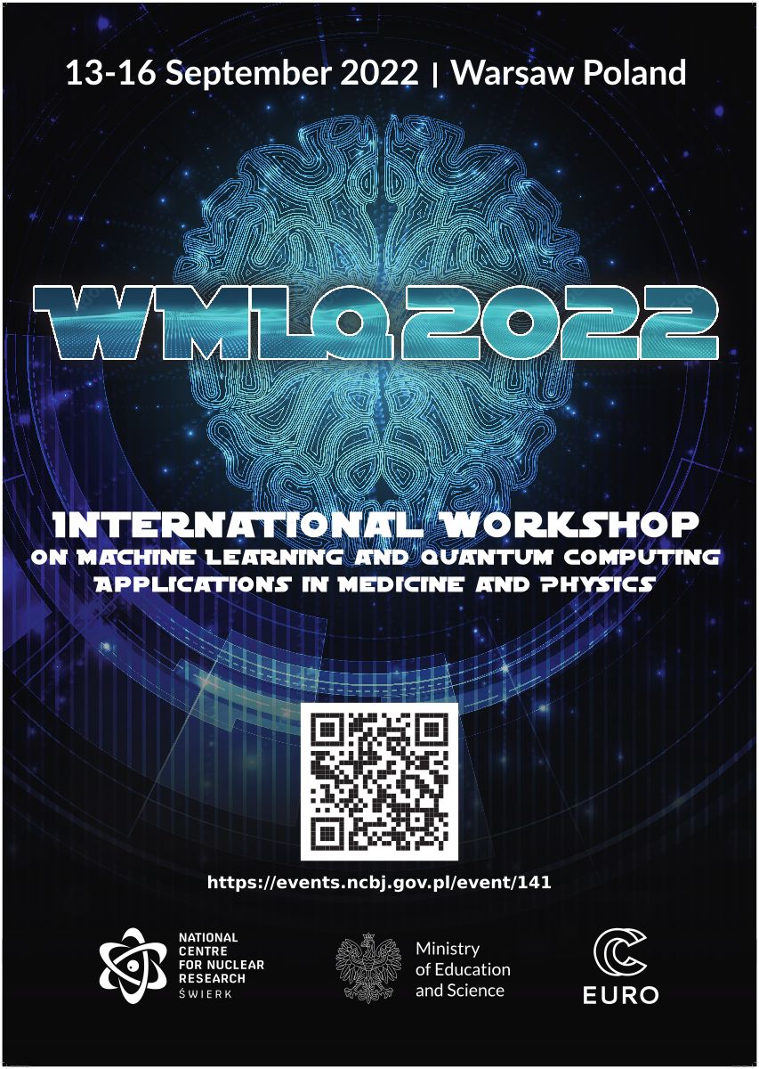 Let us recommend the interdisciplinary workshop WMLQ 2022 which will start tomorrow in Warsaw. <a href="/QuantCosm/">Quantum Cosmos Lab</a> will be represented by Artur Miroszewski (PostDoc) and Grzegorz Czelusta (Ph.D. student), who will give their talks on the first day of the workshop. #Quantum #ML