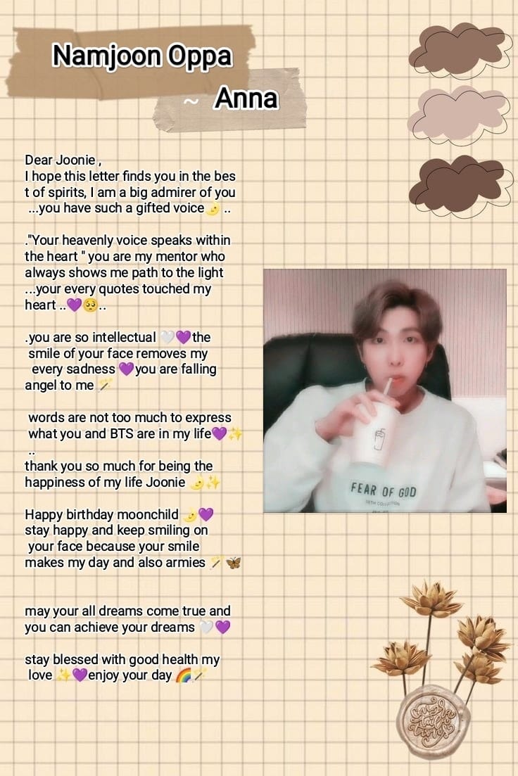 MoonChild_DHope's tweet photo. Thank you for brighten up our day 
#HappyBirthdayNamjoon #NAMJOONDAY #namjoonletter
#HappyRMDay https://t.co/CbZGwrB6b7
