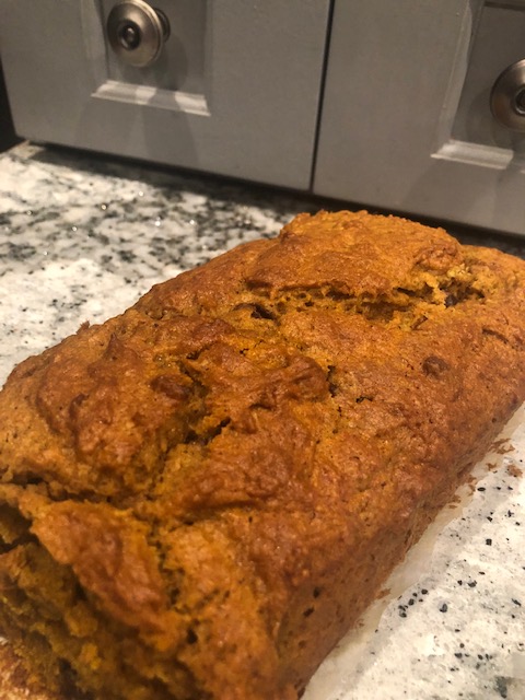 WheatonProvost's tweet photo. "Monday Manna" with Rev. Dr. Angulus Wilson @dr_angulus plus a slice of this fresh loaf of pumpkin bread from yesterday's #sabbathbaking for breakfast. Spiritual manna for the heart &amp; delish autumn manna! https://t.co/CxmNKxckx5 https://t.co/xQhjNu3UGy