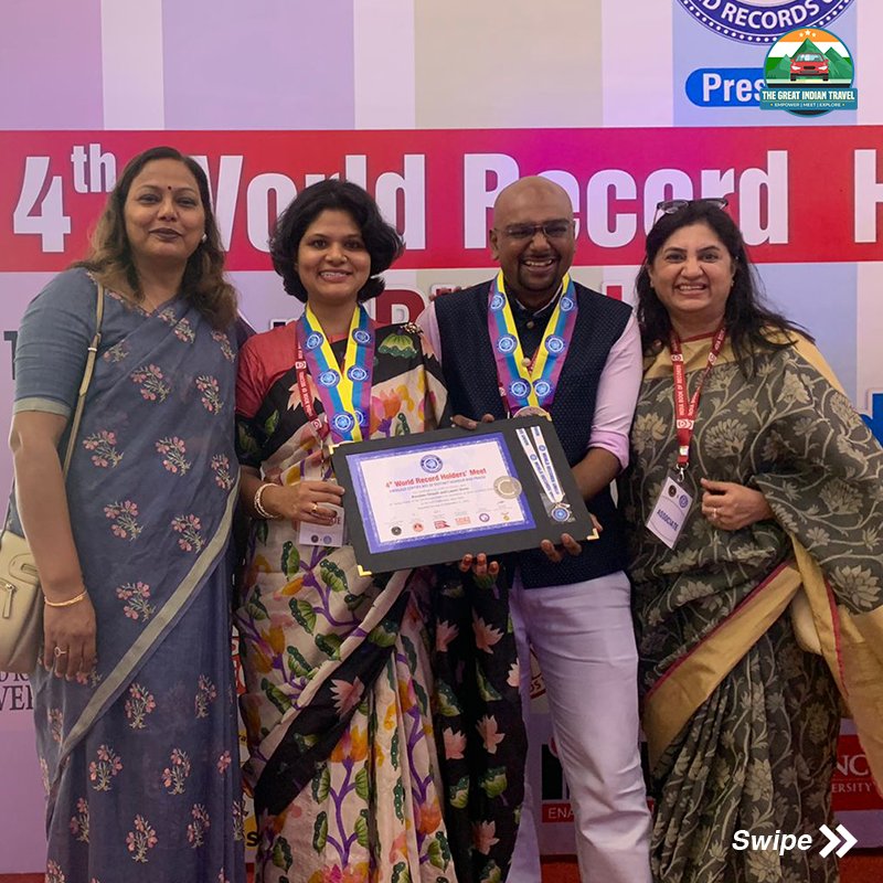 tgit2021's tweet photo. We are honored as we are chosen in the Top 100 Record Holders for excellence on one of the biggest stage which is 'The International Records Festival, 2022' organized by the India Book of Records. We felt immense joy and respect as we were felicitated by the special https://t.co/rbm0e9gijO