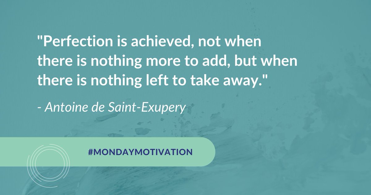 omnitaxsolution's tweet photo. "Perfection is achieved, not when there is nothing more to add, but when there is nothing left to take away." - Antoine de Saint-Exupery

#mondaymotivation #perfection #lessismore https://t.co/DX9bs7wH8s