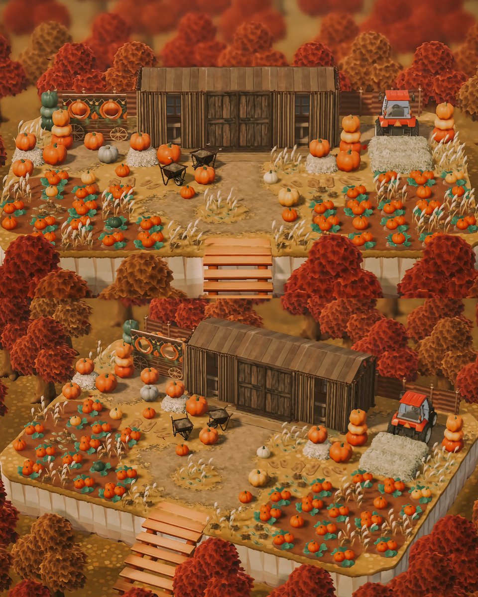 acnhpeachbay's tweet photo. The pumpkin farm on the hill 🍂

#acnh #animalcrossing #あつまれどうぶつの森 #どうぶつの森 https://t.co/hkI7eRJIbl