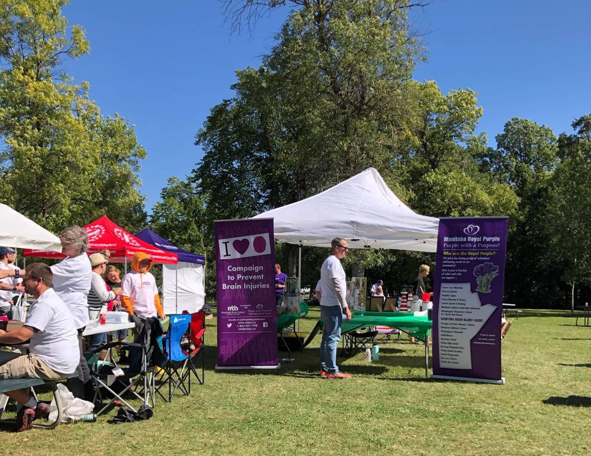 Banners on display at the Mb Brain Injury Associations 18th annual walk